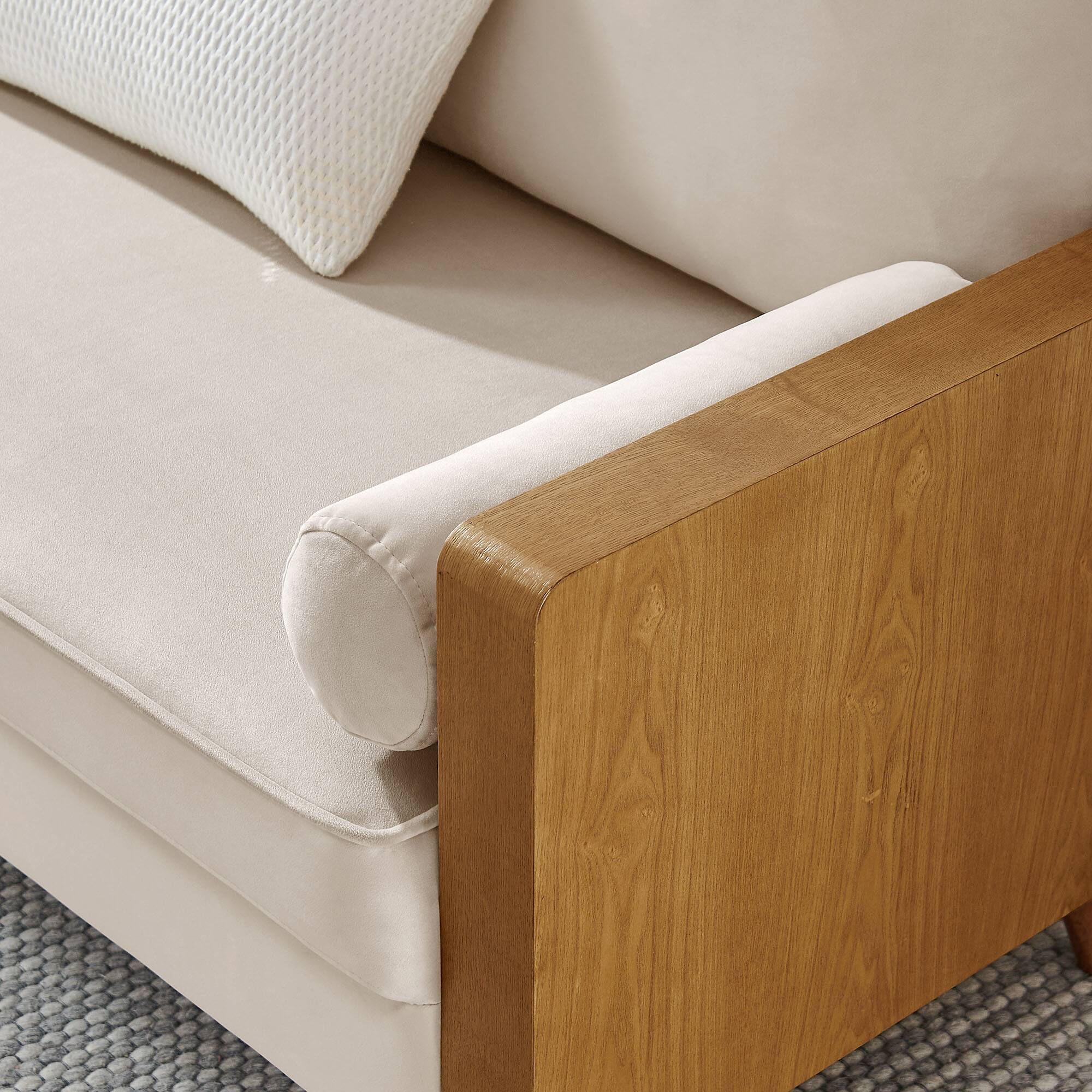 Alt View 1. Modway - Kellan Loveseat - Walnut Almond.