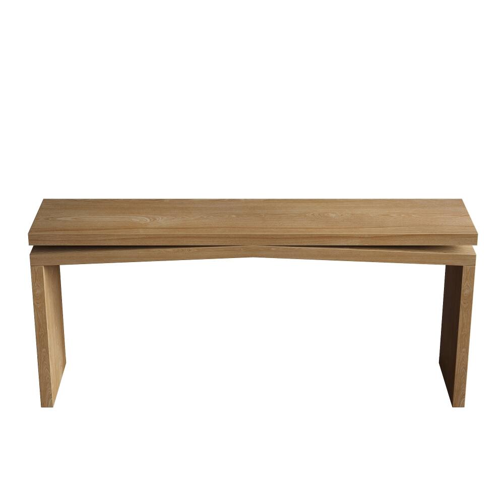Alt View 7. Loheer - Loheer 65 inch rustic console table Antique Brown Solid Wood Veneer - Antique Brown.