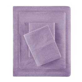 Gracie Mills - Atlas All-Season Cotton Blend Jersey Knit Sheet Set - Purple