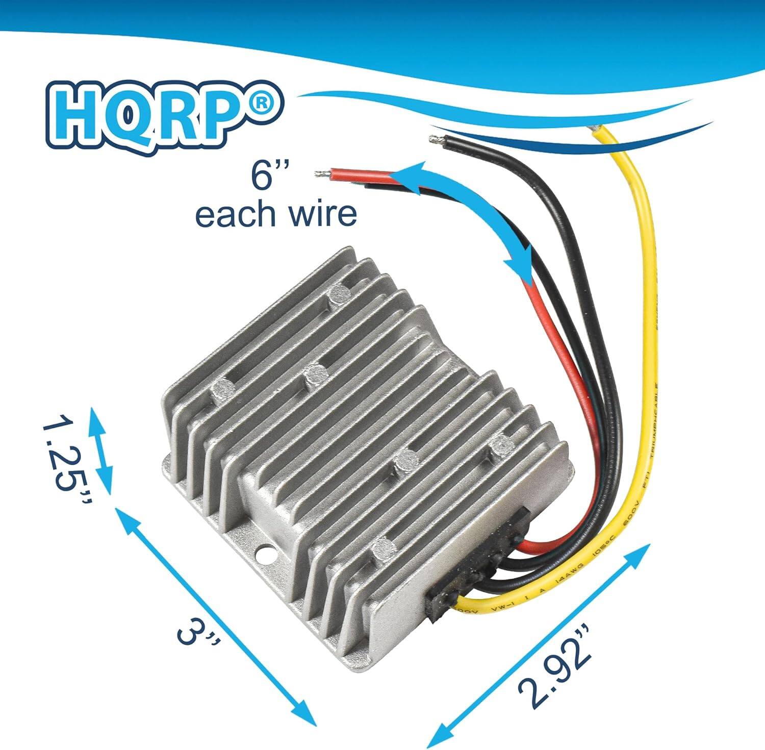 HQRP  
6" each wire  
1.25"  
3"  
2.92"