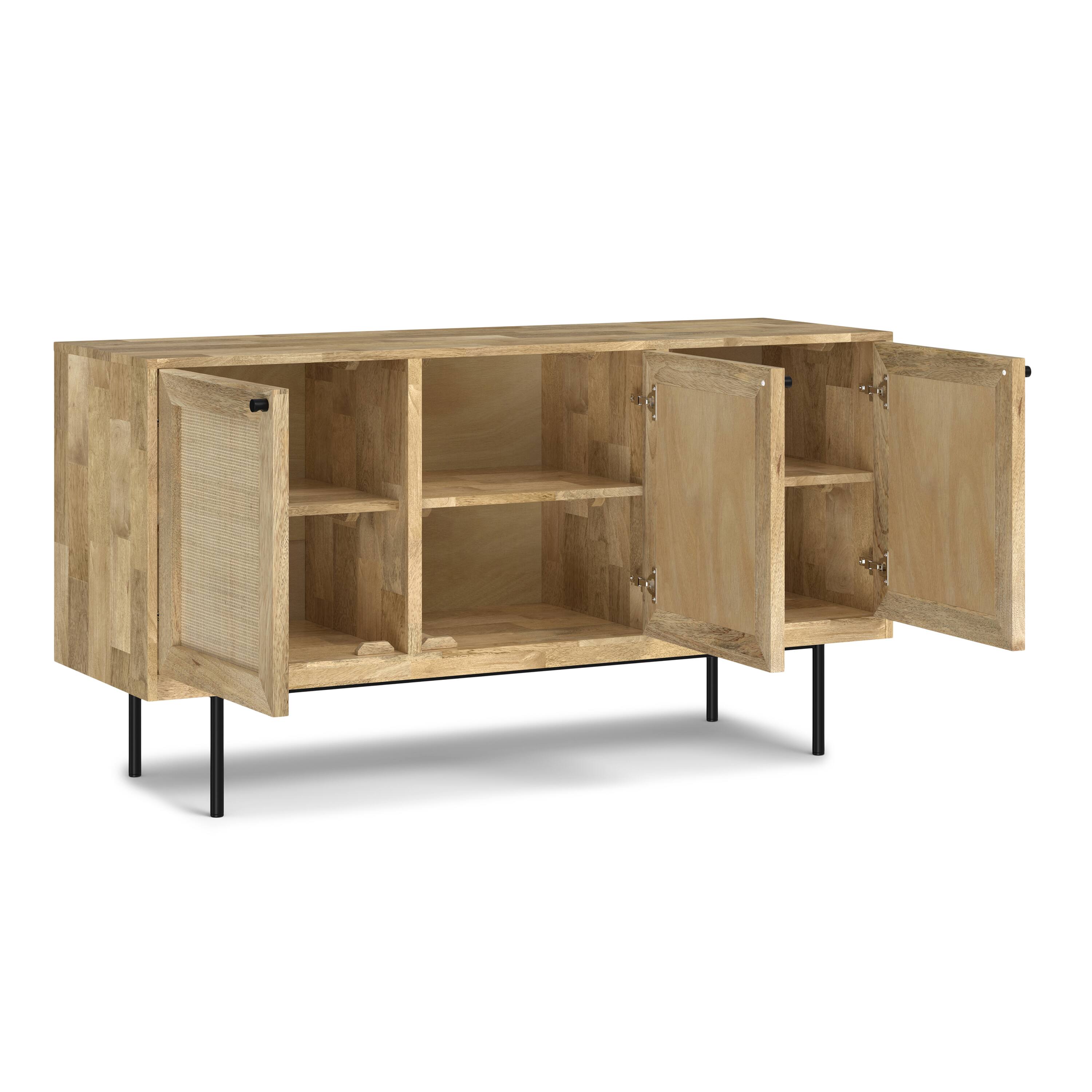 Back. Simpli Home - Reeves SOLID MANGO WOOD Sideboard Buffet in Natural - Natural.