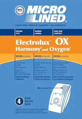 DVC - Eureka 4 Pack Eureka Micro-Lined Paper Replacement Bags Fit Eureka, Electrolux, Sanitaire Style OX, S, 61230F - – Part