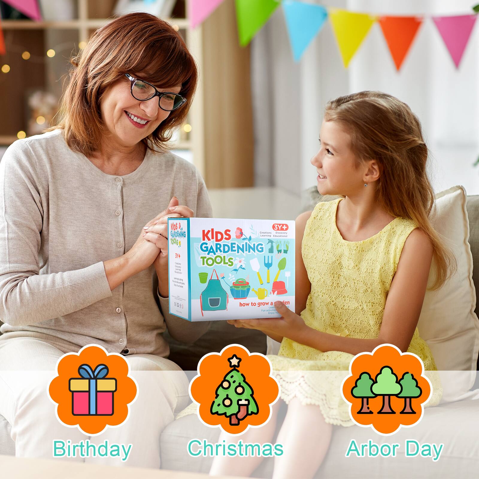 dts I 3Y+ SORING KIDS - - 20g 1 GARDENING 3e - - TOOLS I - - - - | 20 n how to grow a | -  I n Birthday Christmas Arbor Day