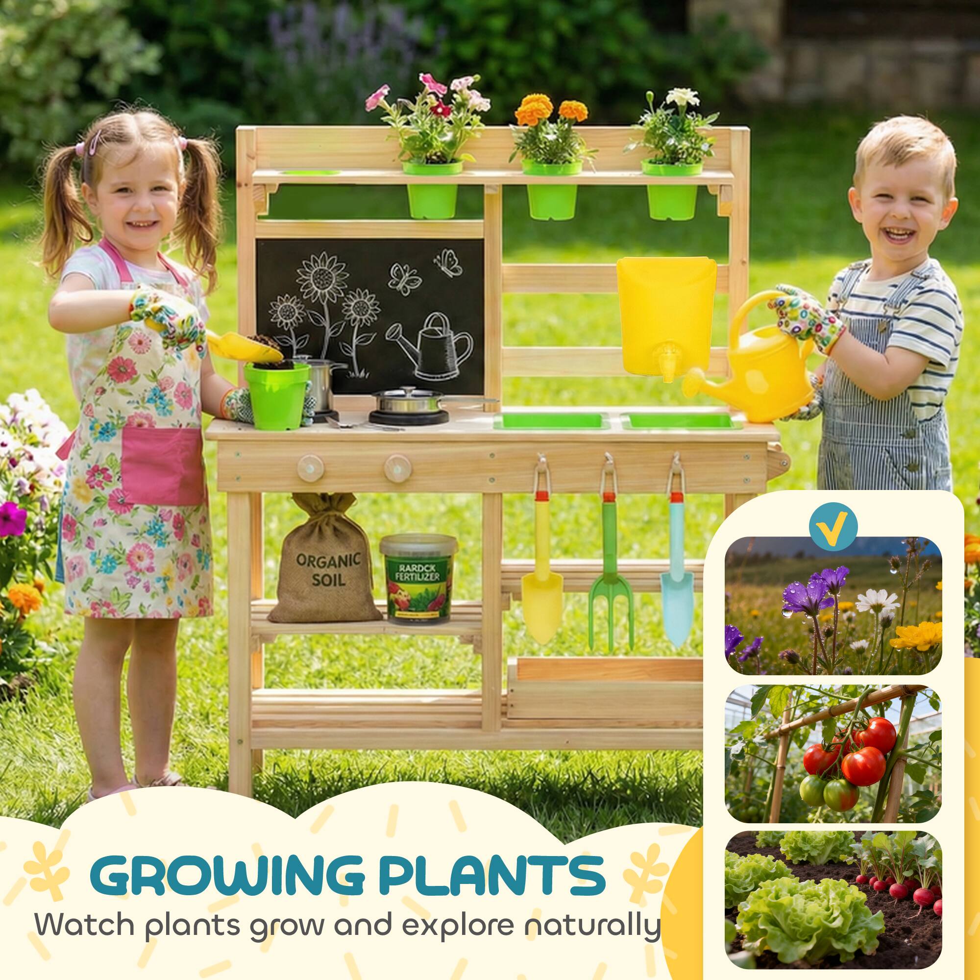 ORGANIC SOIL  
BARDOK FERTILIZER  

GROWING PLANTS  
Watch plants grow and explore naturally