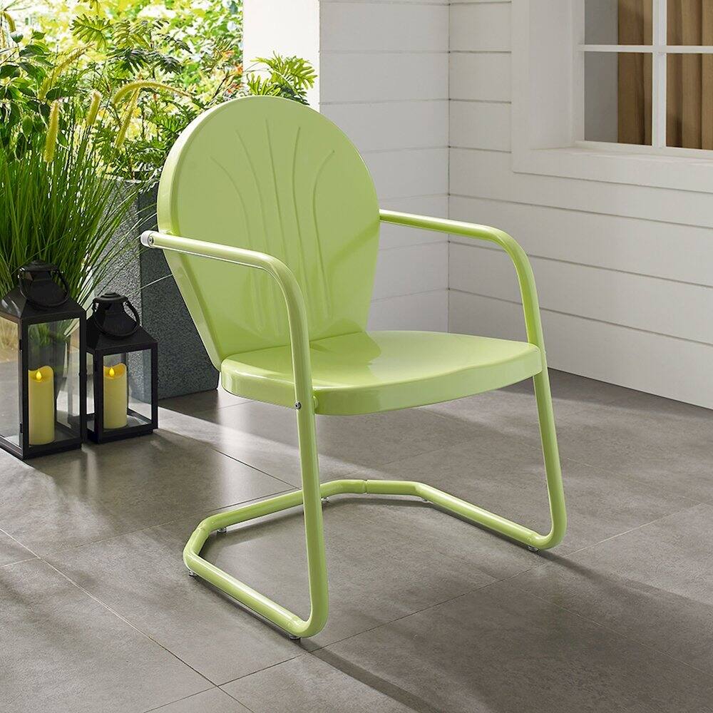 Alt View 10. Crosley Furniture - Griffith Retro Outdoor Chair - Key Lime Gloss.