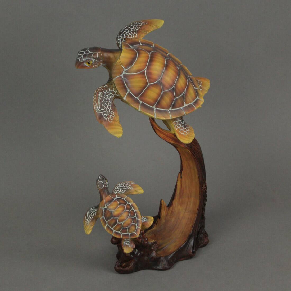 Alt View 3. Everspring Import Co. - Sea Turtle Family Sculpture Home Decor Statue Desk Shelf Coastal Resin Figurine - Brown.