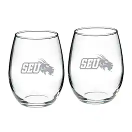 Jardine - St. Edwards Hilltoppers Two-Piece 21oz. Stemless Wine Glass Set - Multicolor