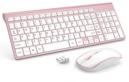 METALTON - And Mouse Slim Computer Designed For Windows Pc Laptop Tablet Grey - Rose Gold