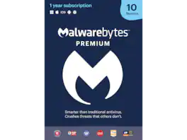 Malwarebytes - Premium Security - 10 Devices / 1 Year - Key Card - Windows