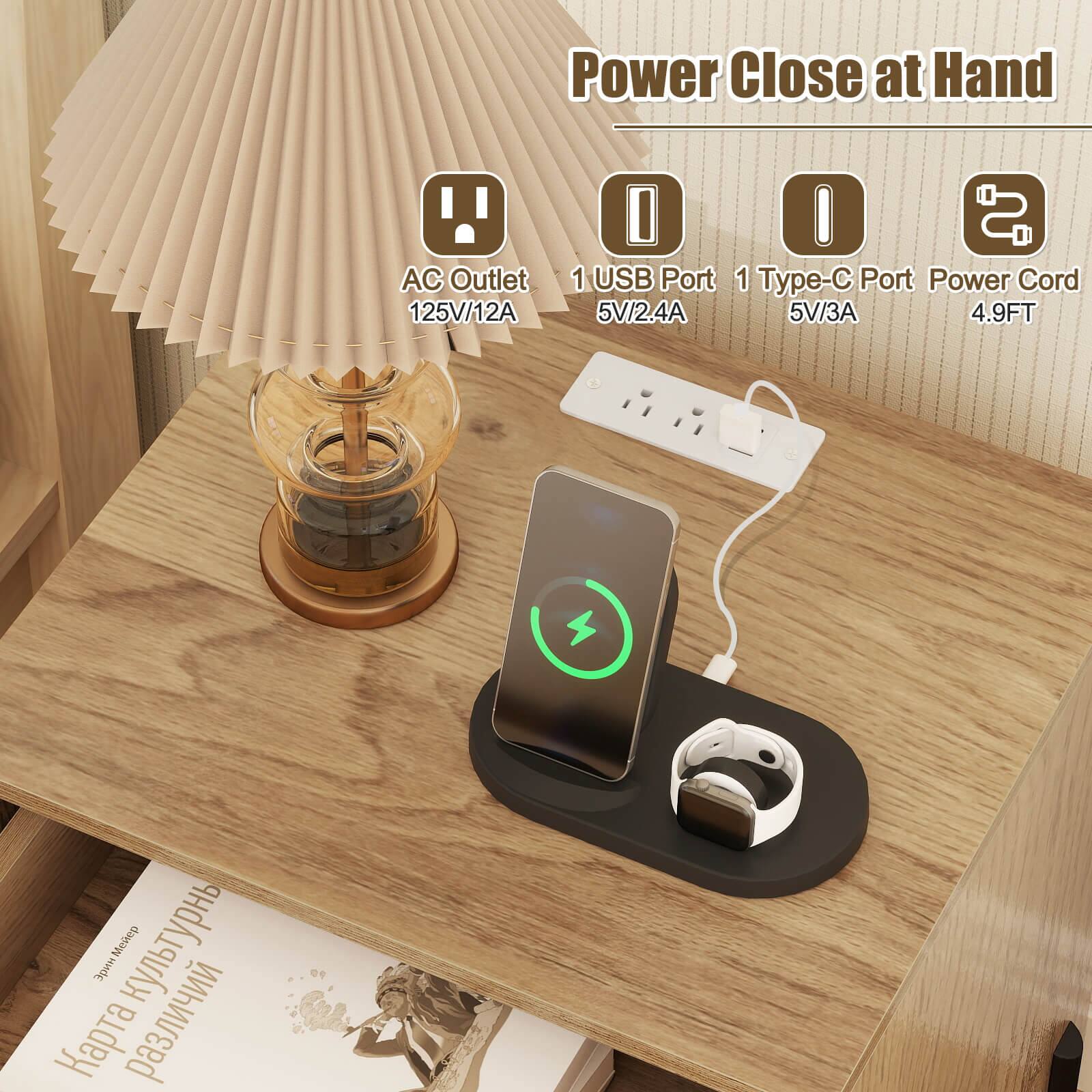 Power Close at Hand  
AC Outlet 125V/12A  
1 USB Port 5V/2.4A  
1 Type-C Port 5V/3A  
Power Cord 4.9FT