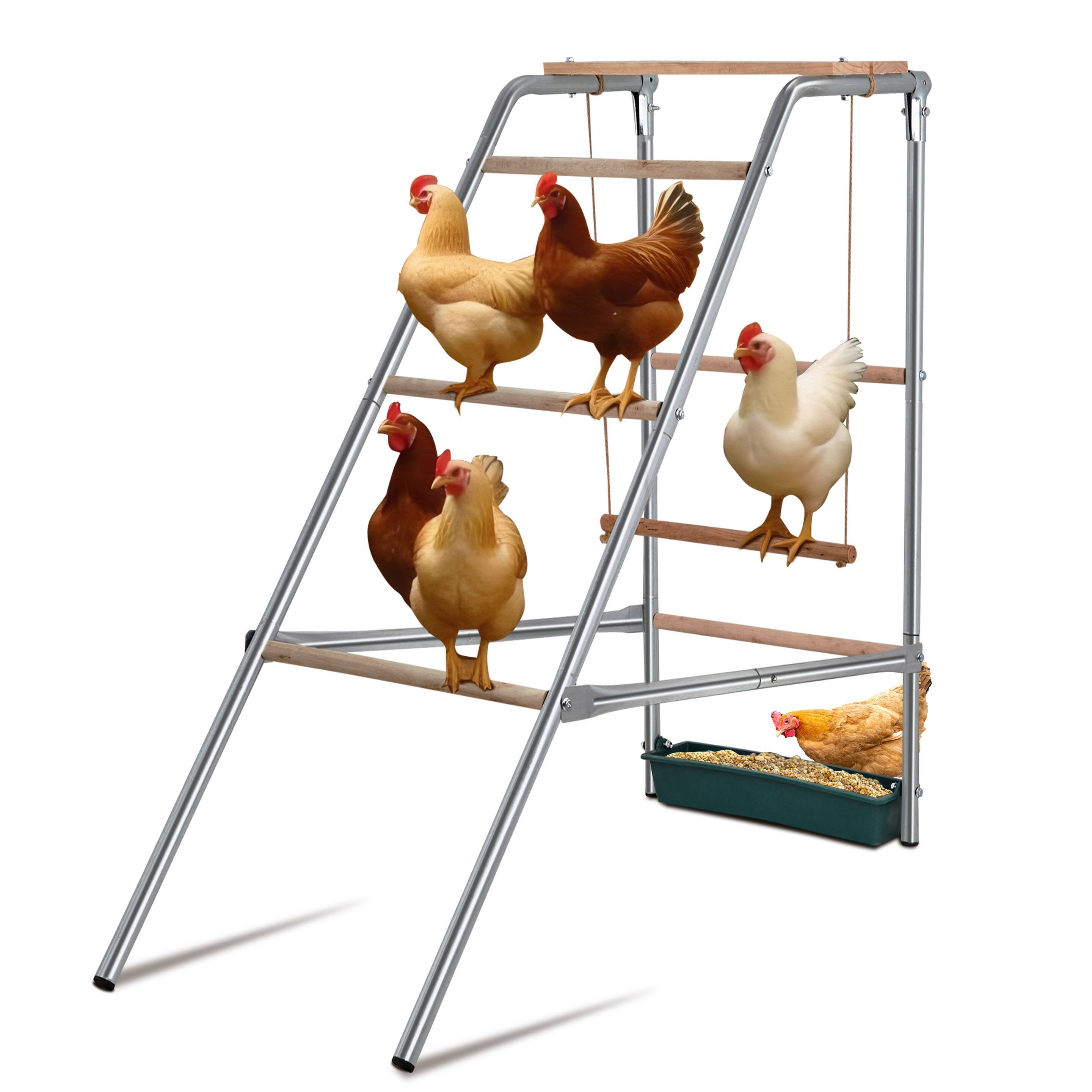 Front. Winado - Portable Chicken Perch for Coop Roosting Perch Bar for Outdoor Backyard Poultry - Sliver & Wooden.