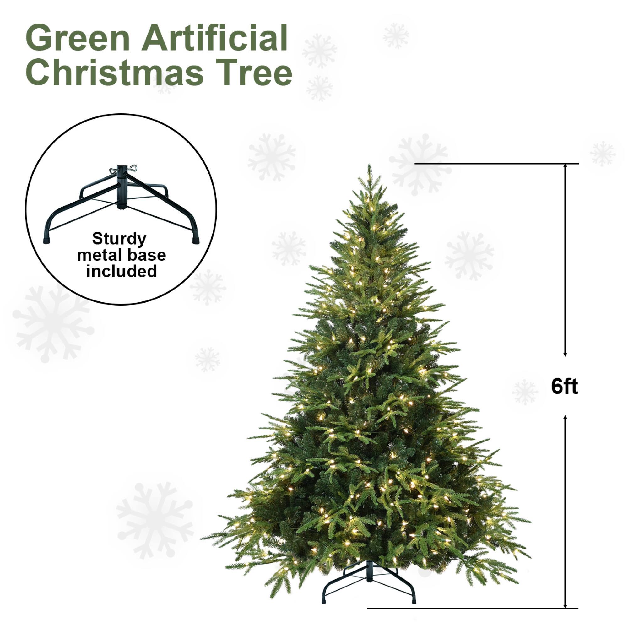 Green Artificial Christmas Tree

Sturdy metal base included

6ft