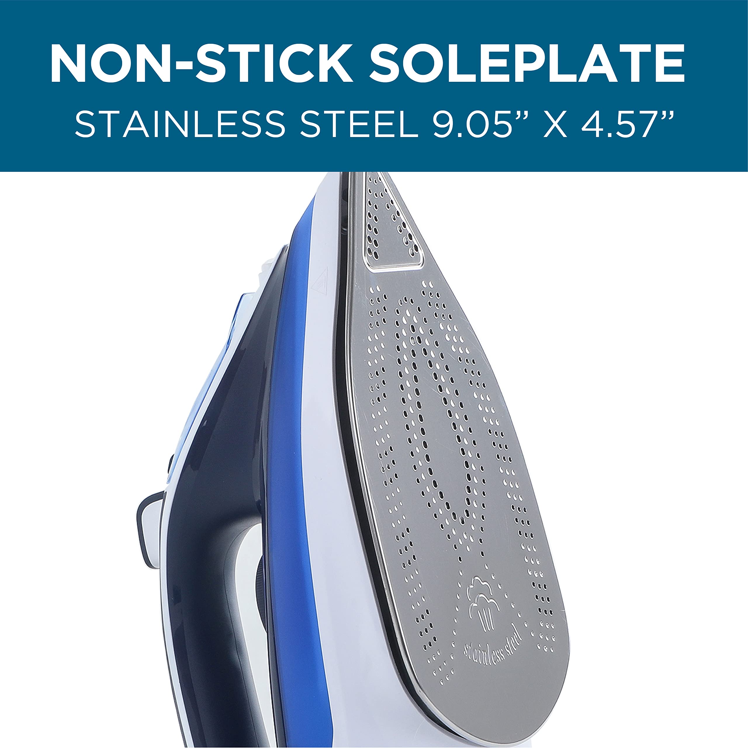NON-STICK SOLEPLATE STAINLESS STEEL 9.05" X 4.57"