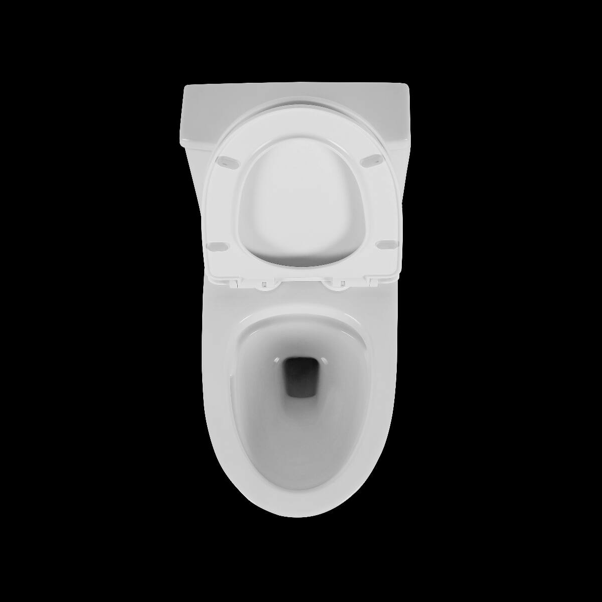 Alt View 9. Loheer - Loheer One Piece Elongated Toilet, White Ceramic, Comfort Height Dual Flush - White.