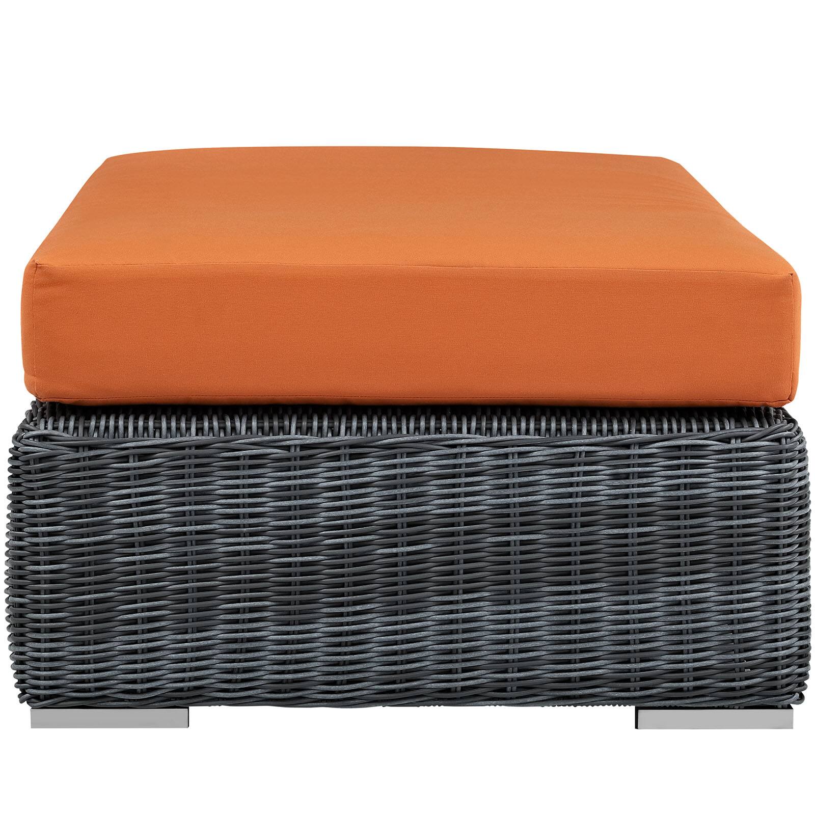 Back. Modway - Summon Outdoor Patio Sunbrella® Rectangle Ottoman by Modway - Canvas Tuscan.