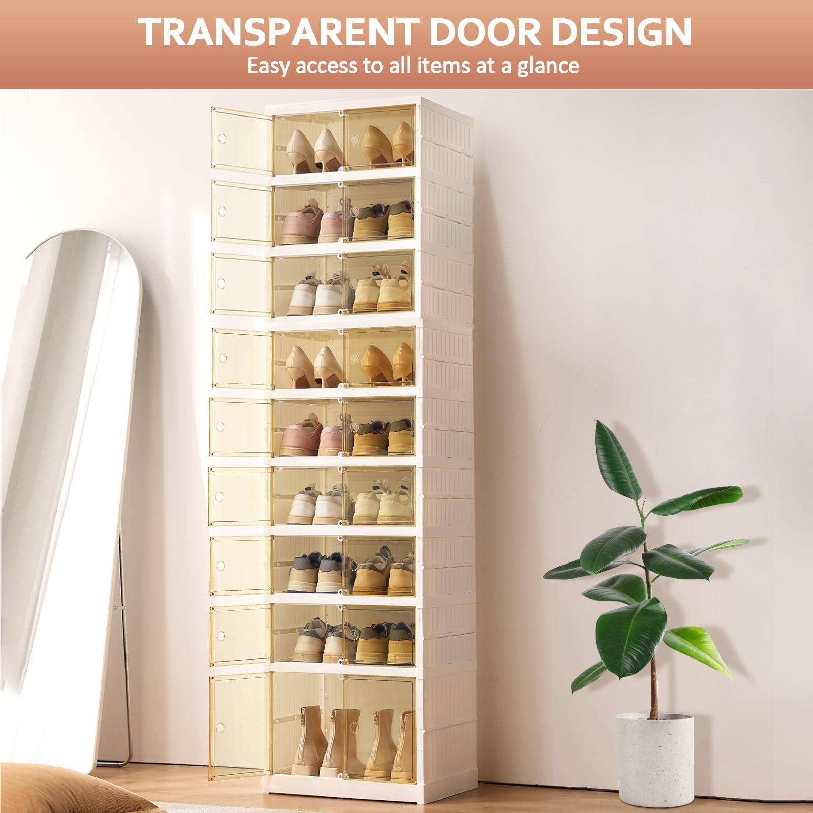 TRANSPARENT DOOR DESIGN  
Easy access to all items at a glance
