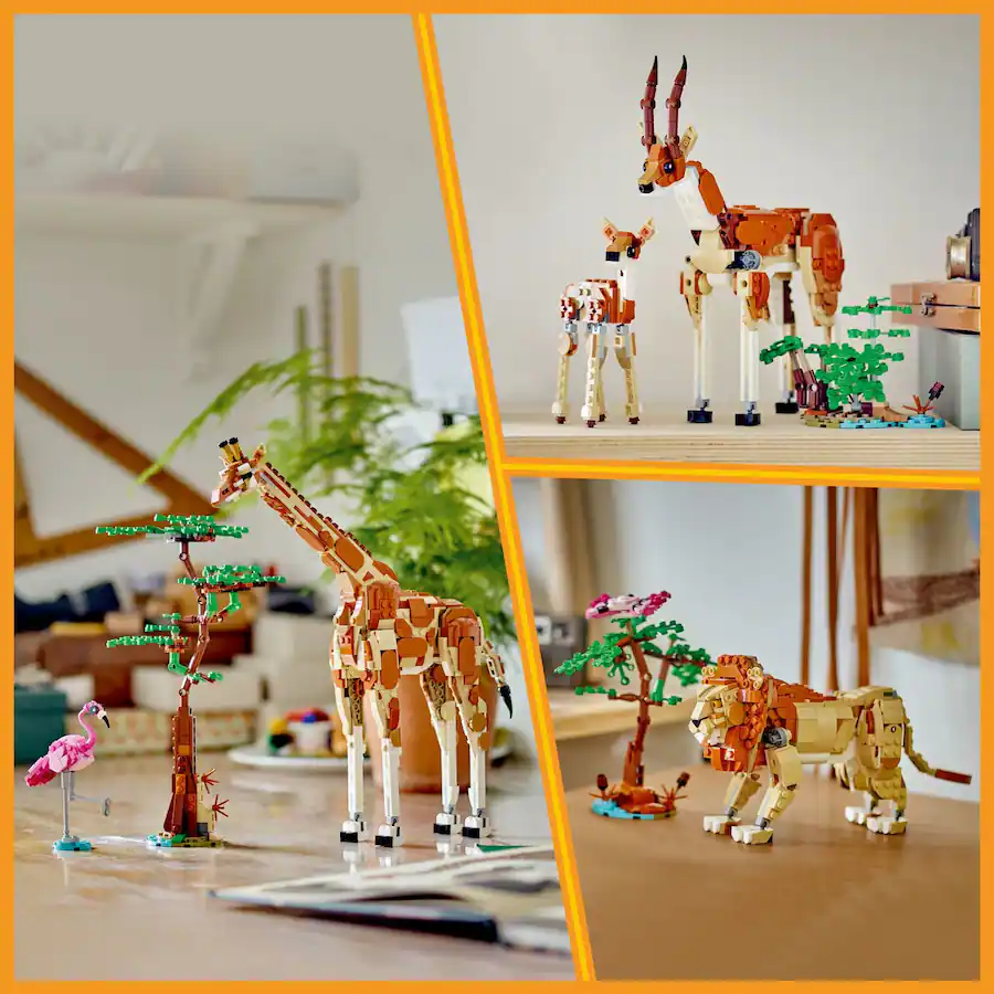 LEGO Creator 3 In 1 Wild Safari Animals Set Giraffe Gazelles Or Lion lego-creator-3-in-1-wild-safari-animals-set-giraffe-gazelles-or-lion