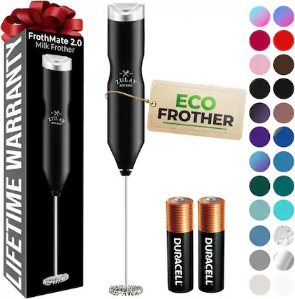 FrothMate 2.0 Milk Frother
WARRANTY
LIFETIME
ZULAP - KITCHEN
ECO FROTHER
DURACELL