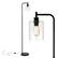 Front. Costway - Costway Industrial Floor Lamp with Hanging Glass Lampshade and Foot Switch Modern - Black.