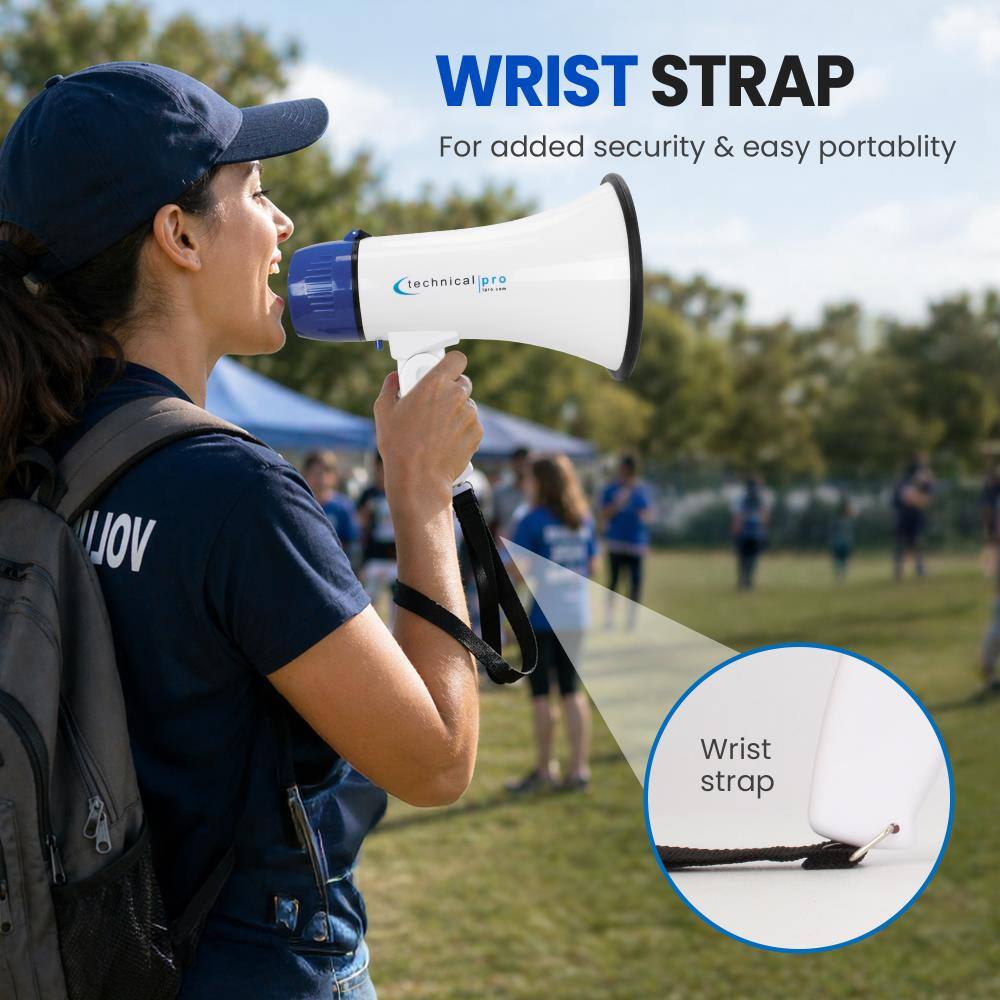 WRIST STRAP  
For added security & easy portability  

technical pro  
VOL!  

Wrist strap