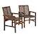 Angle. Walker Edison - Windsor Acacia Wood Patio Chairs, Set of 2 - Dark Brown.