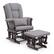 Front. Storkcraft - Tuscany Glider and Ottoman - Espresso/Gray Swirl.