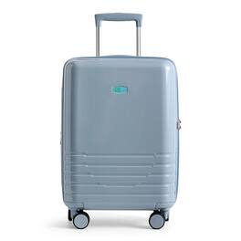 Bagsmart - Getaway 20" Carry-On Luggage, 100% PC Expandable Hardside Suitcase with 360° Double Spinner Wheels & TSA Lock, 40-48L - Blue