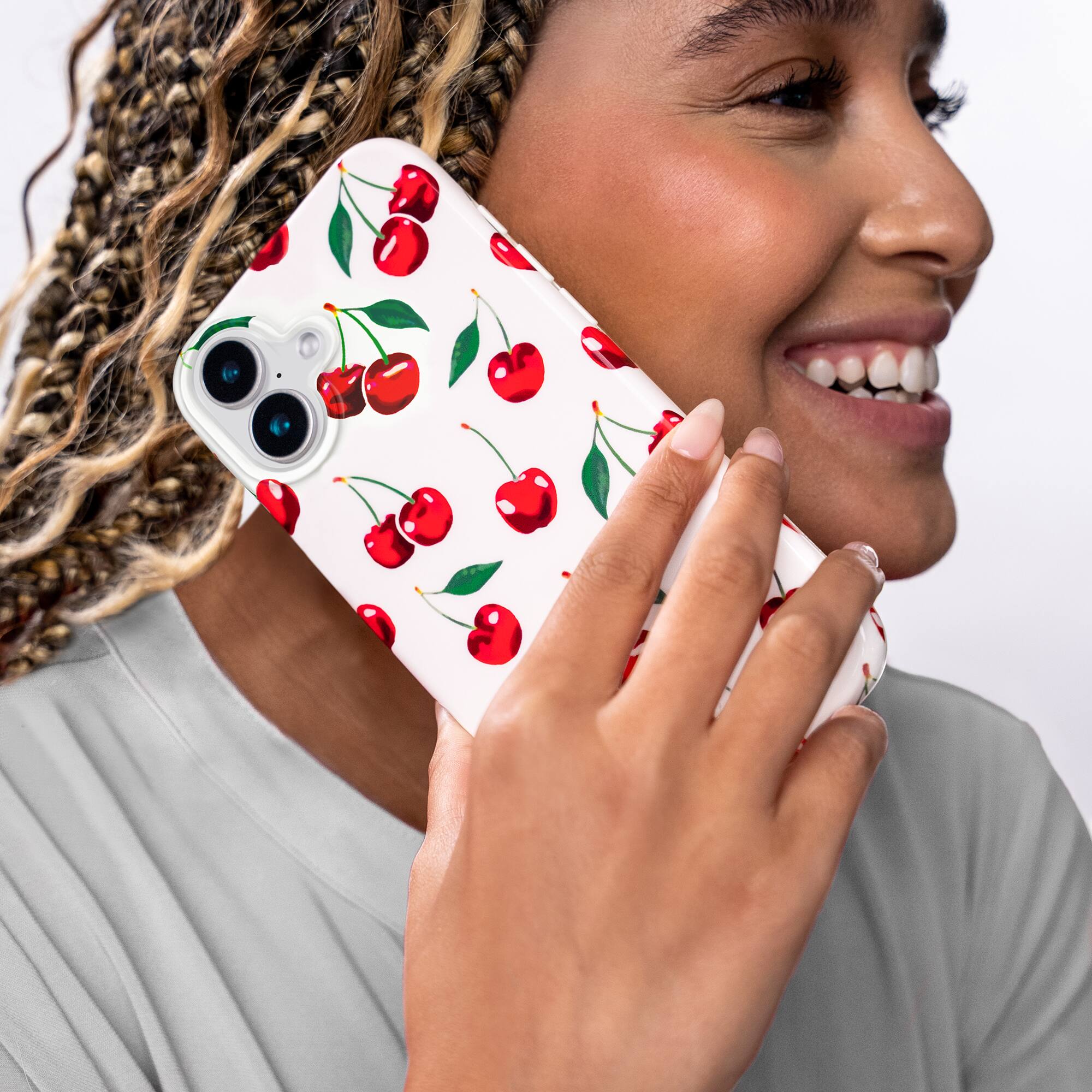 Alt View 5. VELVET CAVIAR - Magsafe Case for Apple iPhone 16 Plus - Mon Cheri Cherry.