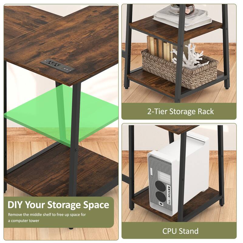 2-Tier Storage Rack

DIY Your Storage Space
Remove the middle shelf to free up space for a computer tower

CPU Stand