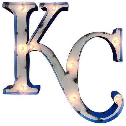 Front. Imperial - Kansas City Royals 18'' x 25'' Logo Recycled Metal Sign - Multicolor.