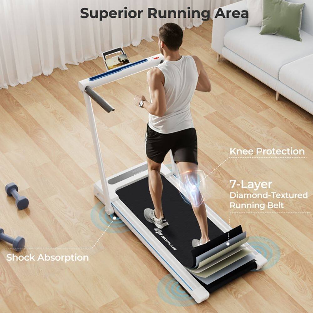 Superior Running Area Knee Protection 7-Layer Diamond-Textured Running Belt Shock Absorption