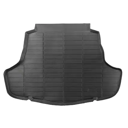 Front. VEVOR - Cargo Mat Compatible with Toyota Camry Hybrid 2018-2025, Precise Fit Odorless Durable Trunk Mat, TPE Trunk Protector - Black.