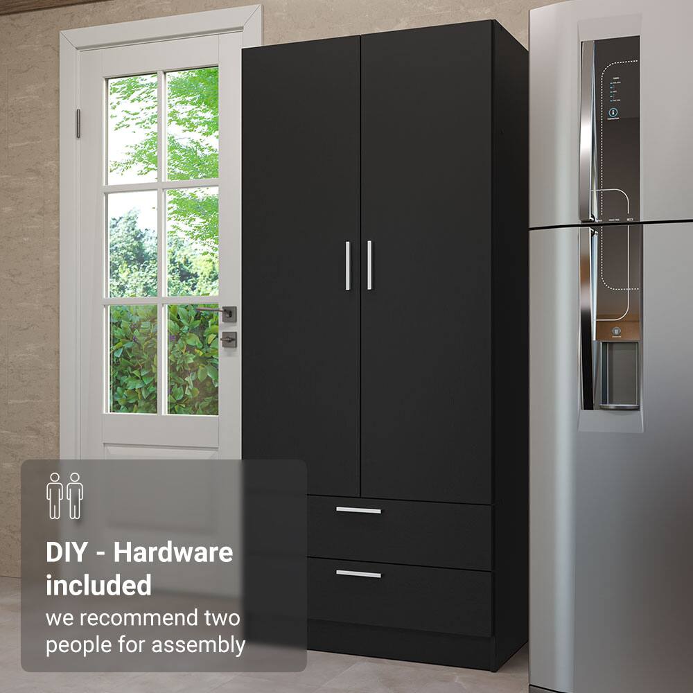 DIY - Hardware included  
we recommend two people for assembly