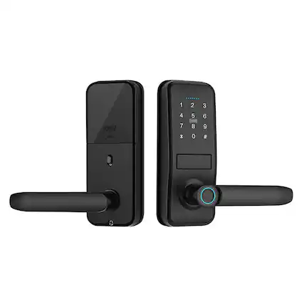 Front. Cluzine - Smart Fingerprint Door Lock,Anti-Theft,Remote Control,Password,For Home,Apartment,B&B.