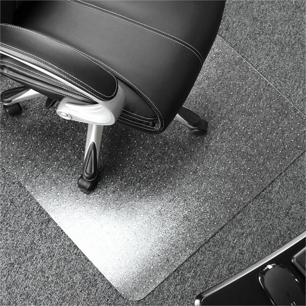 Floortex - Ultimat Polycarbonate Rectangular Chair Mat for Carpets up to 1/2" - 48" x 53" - Clear