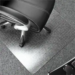 Floortex - Ultimat Polycarbonate Rectangular Chair Mat for Carpets up to 1/2" - 48" x 53" - Clear