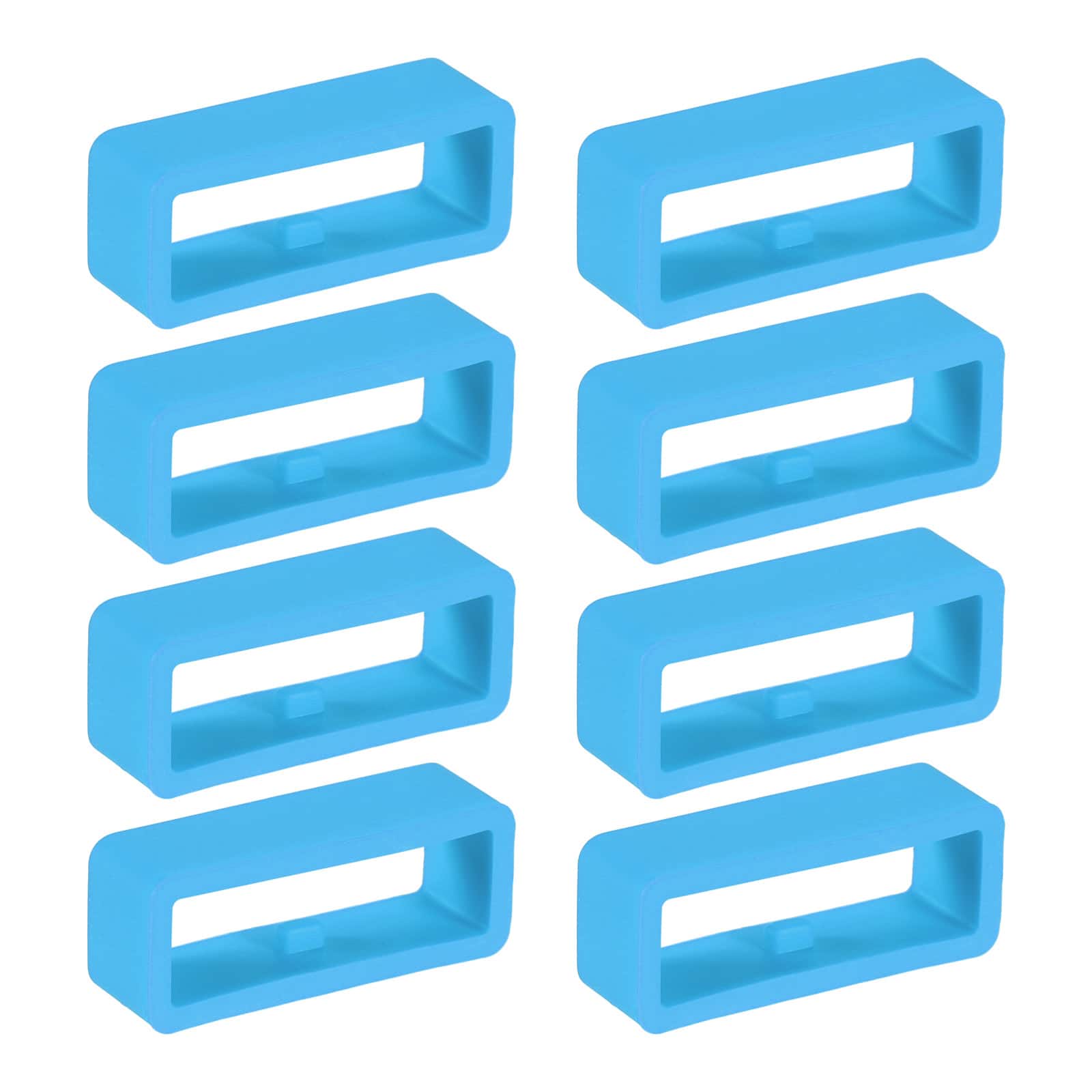 Unique Bargains - 8pcs Watch Band Holder Loop, 22mm Universal Watch Replacement Band - Sky Blue