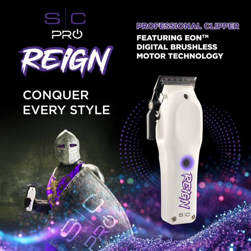 SC PRO  
REIGN  
CONQUER EVERY STYLE  

PROFESSIONAL CLIPPER  
FEATURING EON™ DIGITAL BRUSHLESS MOTOR TECHNOLOGY