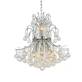 Elegant Lighting - Toureg 10 light Pendant Clear Royal Cut Crystal - Chrome