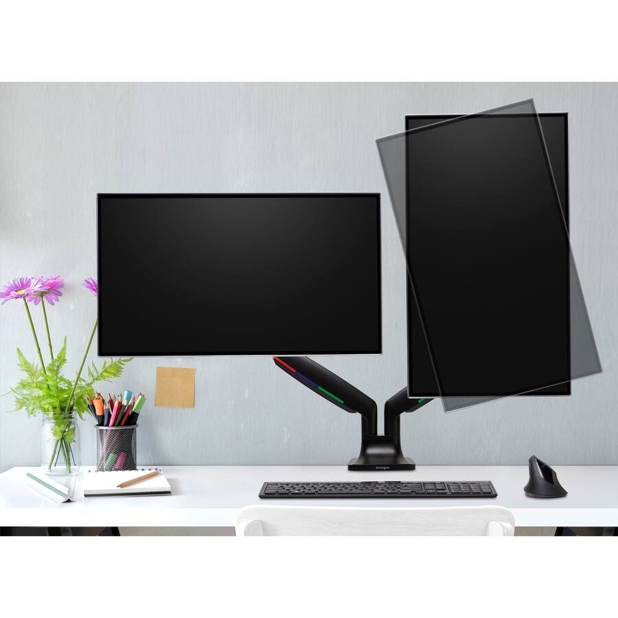 Alt View 1. Kensington - Kensington SmartFit Mounting Arm for Monitor, Flat Panel Display, Curved Screen Display - Black - Landscape/Portrait - Black.