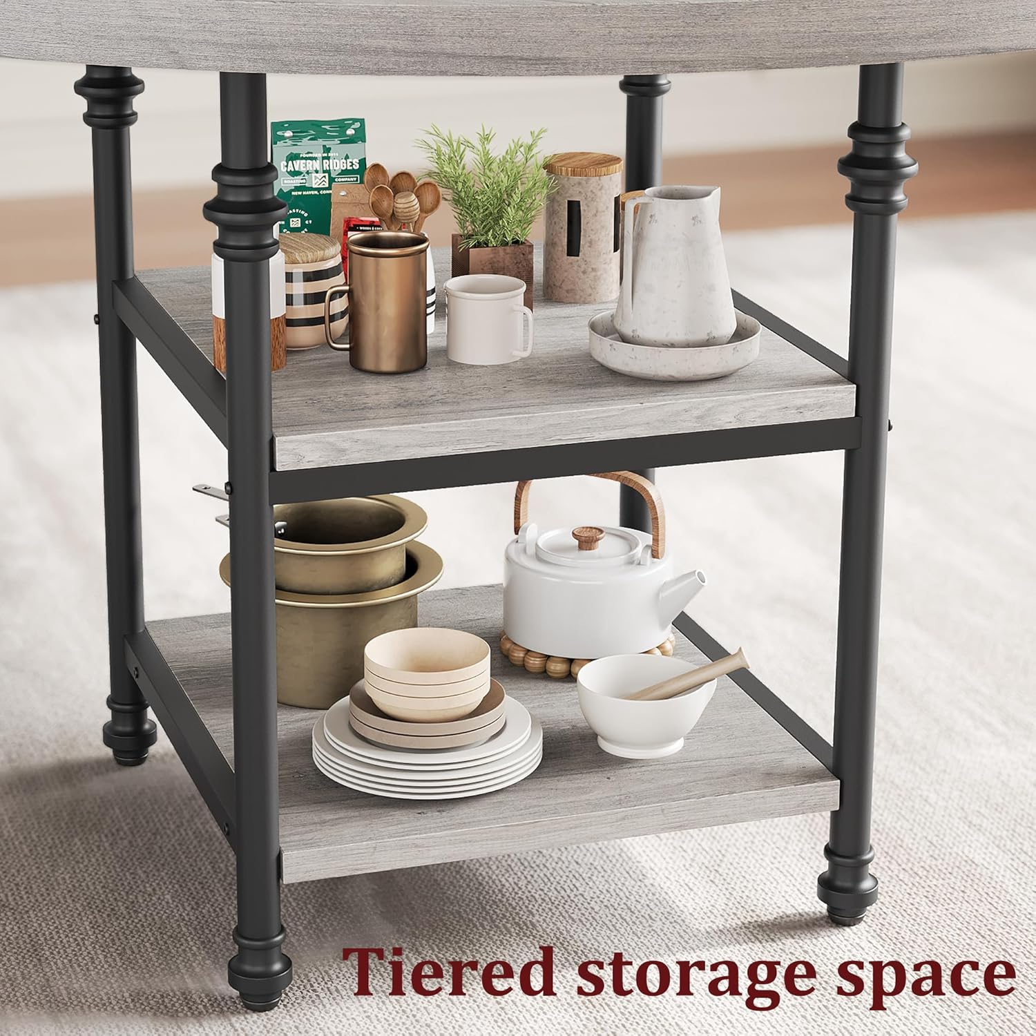Tiered storage space