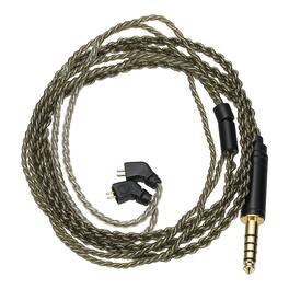 Unique Bargains - IEM Earphone Cable 1.2M, 28AWG 4-Core High Purity Silver-Plated HiFi Replacement for Ananda Arya HE400SE (4.4mm, TFZ) - Gray Green