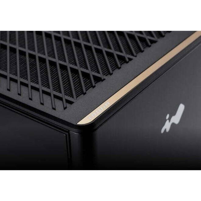 Alt View 2. In Win - In Win IW-CS-A5BLK-1AM120S A5 Computer Case - Mid-tower - Black - Tempered Glass, Aluminium, Acrylonitrile Butadiene - Black.