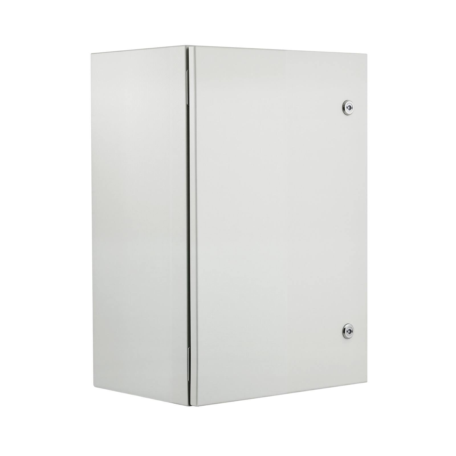Alt View 5. VEVOR - Metal Electrical Enclosure, 24 x16 x12 in, Wall-Mounted Junction Box in Carbon Steel, IP66 Weatherproof - Gray White.