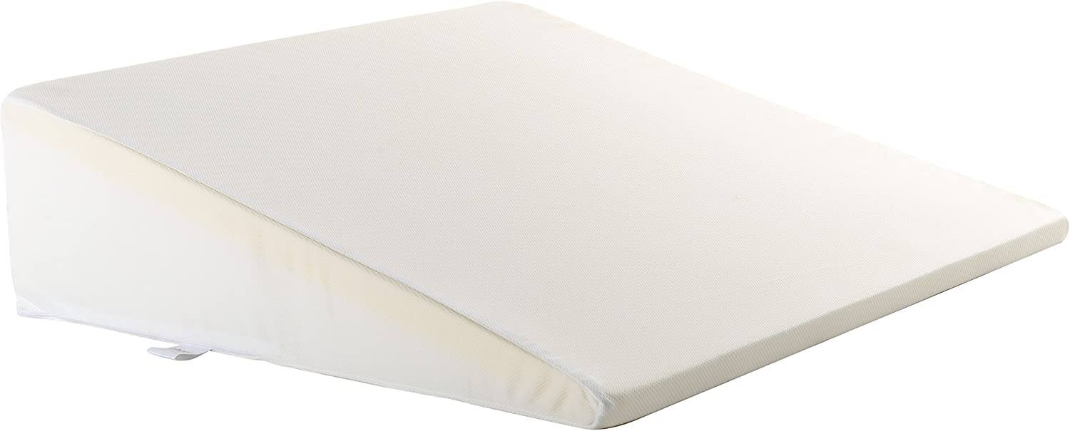 Alt View 4. Cheer Collection - Premium Memory Foam Bed Wedge Pillow for Acid Reflux, Sleeping Gentle Incline Cushion for Support of Head and Back - White.