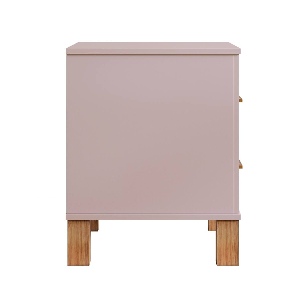 Alt View 10. Loheer - Loheer Pink Two Drawer Nightstand with Fluted Panels for Bedroom - Pink.
