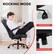 ROCKING MODE: The image shows a man sitting in a chair, reading a book. The chair is equipped with a rocking function, which allows the user to rock back and forth while seated. This can be a relaxing and enjoyable feature for some people.
ROCKING FUNCTION: The image also features a close-up of the rocking function on the chair. This function is designed to provide a gentle rocking motion while seated, which can be soothing and help to alleviate stress or anxiety.
ROCKING PRECURE ADJUSTER: The image does not provide information about a rocking precurse adjuster. It is unclear what this term refers to or how it relates to the chair or its features.