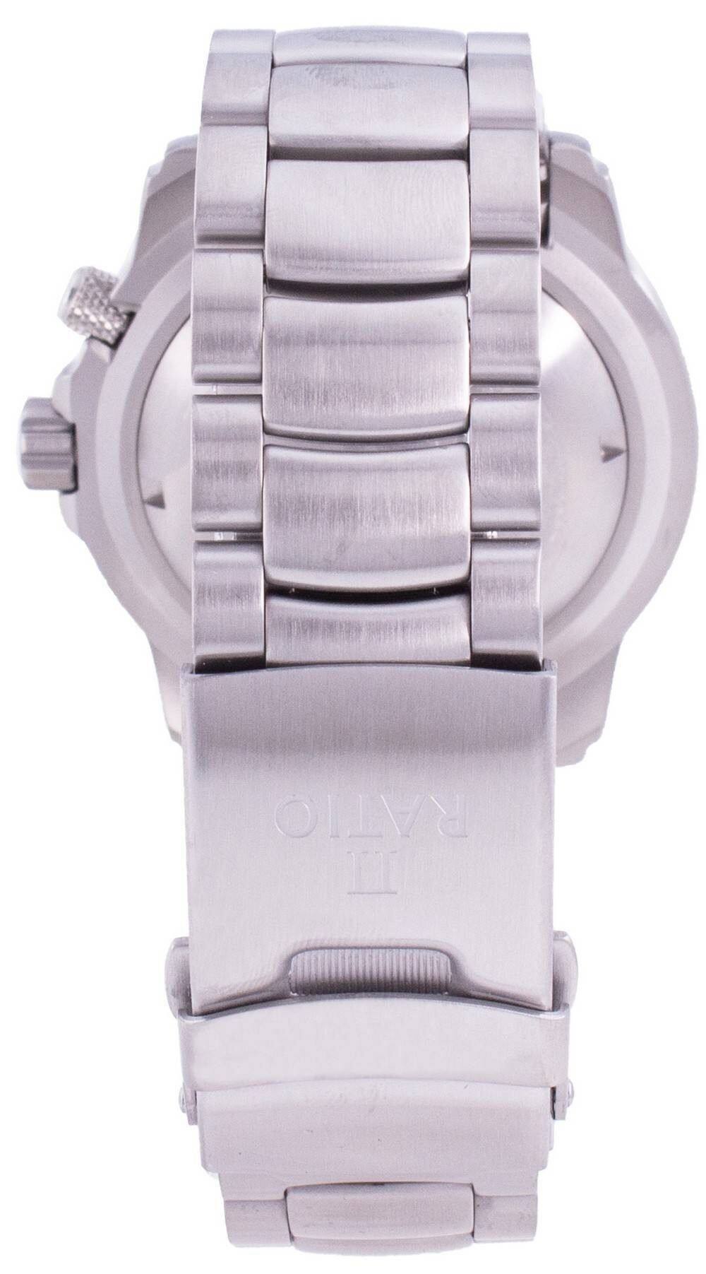 Alt View 1. RATIO - Ratio FreeDiver Helium-Safe 1000M Sapphire Automatic 1068HA96-34VA-BLK Men's Watch - Silver.