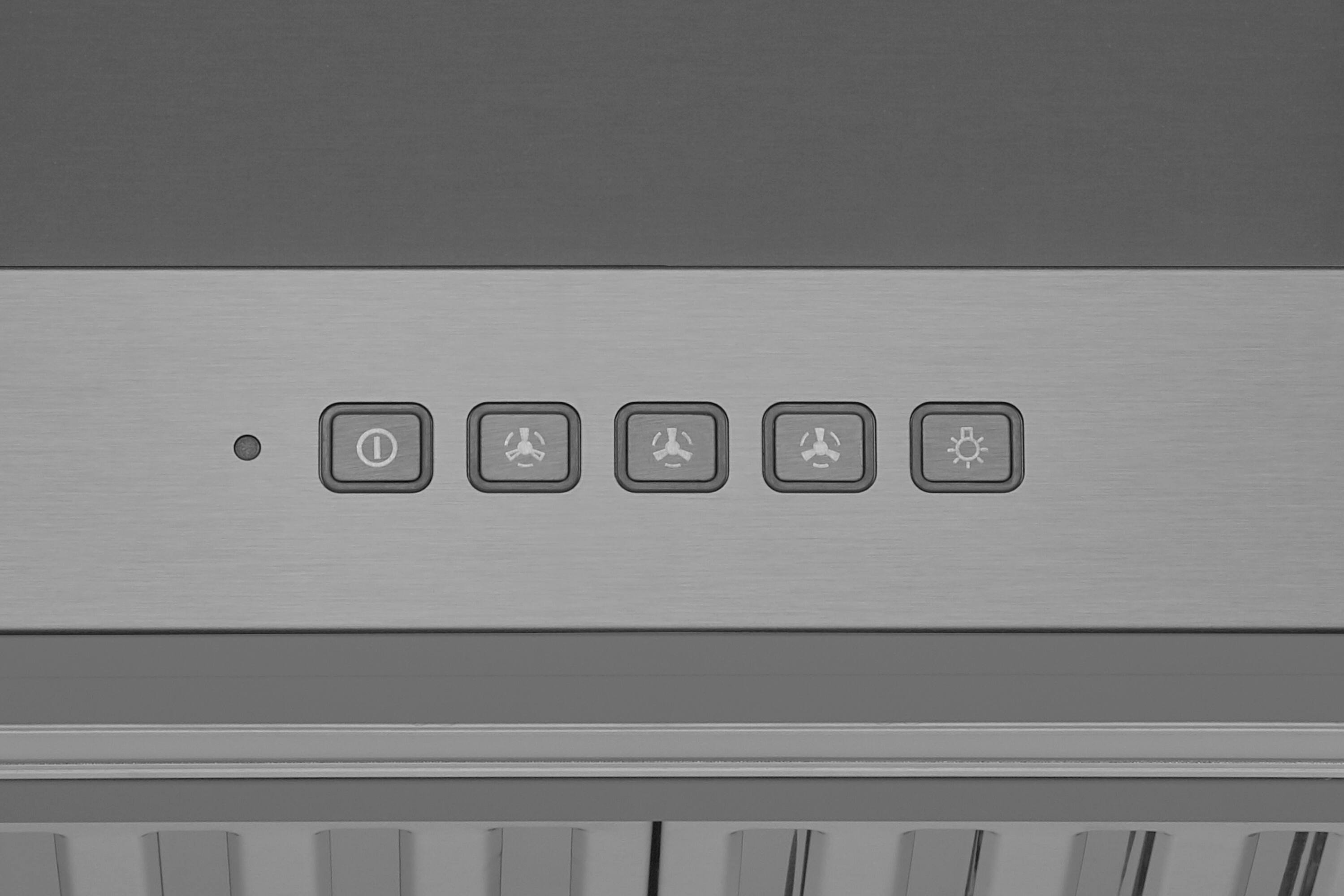 Alt View 5. Hauslane - Hauslane WM-590 0-in Convertible Black Stainless Steel Wall-Mounted Range Hood - Black Stainless.