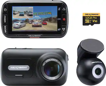 Nextbase - Full HD 320XR Front & Rear Dash Cam with 32GB SD, GPS, WiFi & Bluetooth - Black